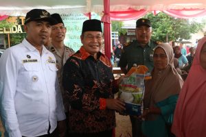 Guna menekan angka Inflasi Pemkab Muara enim Gelar Gerakan Pangan Murah (GPM) di Kecamatan Belida Darat Muara enim Sumatera Selatan