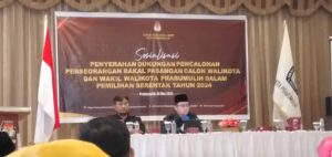 KPUD kota Prabumulih gelar Sosialisasi dukungan Perseorangan Calon Walikota dan Wakil Walikota Prabumulih pada Pemilihan Serentak Tahun 2024