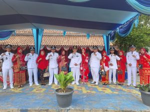 Upacara Pengibaran Duplikat Bendera Pusaka HUT ke-79 Lapangan Kantor Camat Kecamatan Lubai Kab.Muara Enim