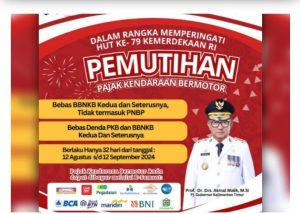 KABAR GEMBIRA BAKAL ADA PEMUTIHAN PAJAK BERMOTOR WILAYAH SUMATERA SELATAN AGUSTUS 2024