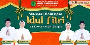 Masyarakat Sholat Ied Bersama Bupati, Wakil Bupati, dan Forkompinda Muba