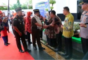 H.Deni Victoria,SH,M.Si Sambut Kunker Kajati Sumatera Selatan