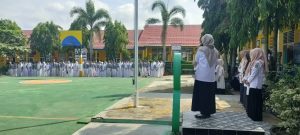 SMPN 3 Kota Prabumulih Gelar Apel Sekaligus Halal Bihalal