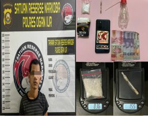 SATRES NARKOBA POLRES OGAN ILIR BERHASIL UNGKAP PENGEDAR SABU DI DESA ULAK KERBAU LAMA