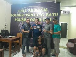 Tim Rimau Polsek Tanjung Batu Amankan Pria Bersenjata Tajam di Kawasan Kebun Karet