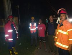 Gardu Listrik Jalan Kolonel H.Nazom Kelurahan Serasan Jaya Terbakar