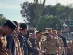 Ratu Dewa dan Prima Salam Pimpin Apel Perdana Pemerintah Kota Palembang