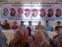 Dapil III DPRD Kota Prabumulih Gelar Reses, Serap Aspirasi Masyarakat