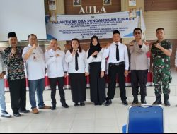 Pengambilan Sumpah Jabatan dan Pelantikan BPD dan Perangkat Desa Kecamatan Lubai Muara Enim