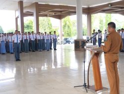 H. Arlan Hadiri Upacara Seleksi Pasukan Pengibar Bendera Pusaka Tingkat Kota Prabumulih Tahun 2026