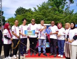 Wali Kota dan Wakil Wali Kota Prabumulih Hadiri Sekaligus Ikuti Jalan Santai Undian Tabungan Pesirah Bank Sumselbabel