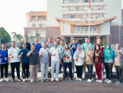 Sekda, Asisten I, II, dan III Pemkot Prabumulih Ikuti Senam Sehat Bersama