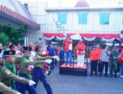 Semangat Kemerdekaan Membara, Bupati Toha Buka Lomba Baris-Berbaris HUT ke-81 RI di Muba